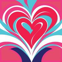 Vibrant Heart-Shaped Abstract Background Design vector