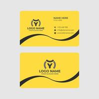 Creative Business Card with Minimalist Artwork vector