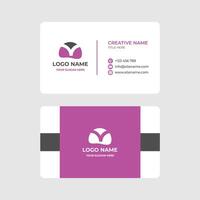 Creative Business Card Featuring Minimalist Graphics vector