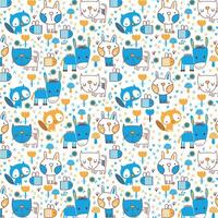 Cute Animals in Playful Patterns vector