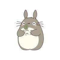 Totoro with Leaves vector