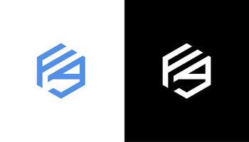 fa initial latter logo icon abstrack vector