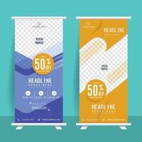 Abstract roll up banner or standee vector