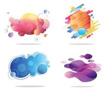 Modern abstract background design elements colorful deformed shapes vector
