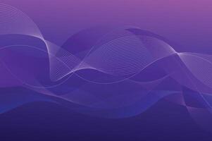 Abstract background template dark dynamic waving lines vector