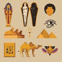 Egypt symbol collection illustration set vector