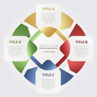 Infographic template with four options for each step vector