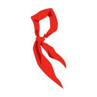 flat red scarf for Chinese Young Pioneer to wear when new semester begin vector