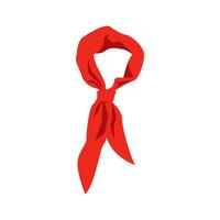 a red scarf on a white background vector