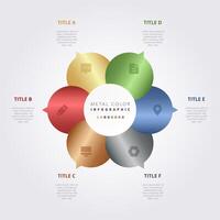 Infographic template with five options for your business vector