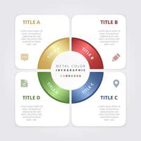 four different types of infographics with four different options vector
