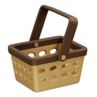 Basket icon 3d render png