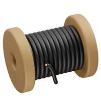 wire in a spool icon 3d rendering illustration Wire spool icon 3d png