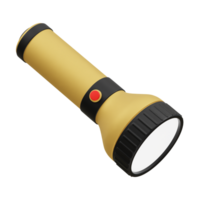 Flashlight icon 3d render. Torch light icon png