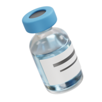 Injection icon illustration 3d render. Injection vial icon 3d png