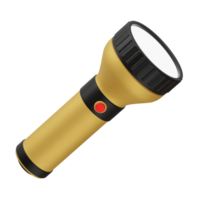 Flashlight icon 3d rendering illustration png