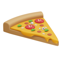 Pizza slice icon illustration 3d render png