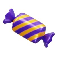 Candy icon 3d rendering illustration. toffee icon 3d render png