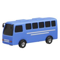 bus icon 3d rendering illustration png