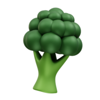 3D rendering broccoli illustration render icon png