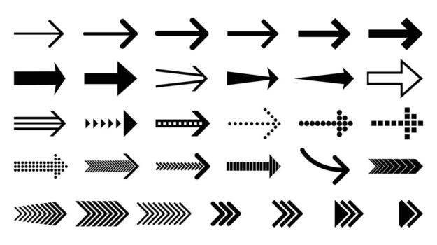 Set of Arrows. Collection of arrows. Arrow icons. Arrows icon. Arrows on isolated on white background. vector