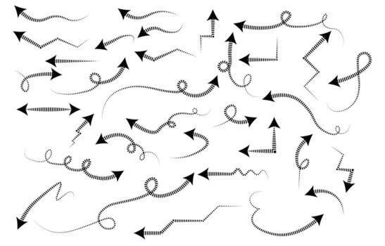 Set of Arrows. Collection of arrows. Arrow icons. Arrows set elements. Arrows on isolated on white background vector