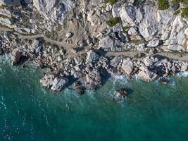 Adriatic Sea in Croatia. view from above. photo