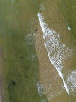 Baltic sea, drone view of waves. Sea background photo