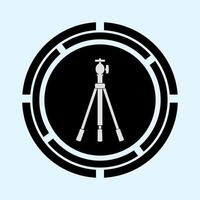 simple tripod camera icon symbol design vector