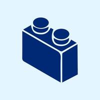 simple lego two dots icon vector
