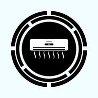 Air conditioner with snowflake vector
