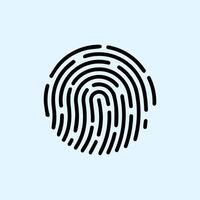simple fingerprint icon vector