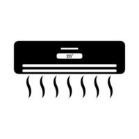 Air conditioner with snowflake symbol design vector