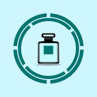 simple icon of perfume bottle vector