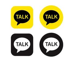 Kakao Talk Logo In color and black vector
