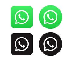 Whatsapp Logo In Square And Round vector