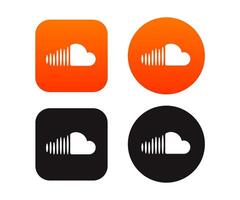 Soundcloud Logo In Square And Round vector
