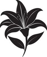 Flower Silhouette Art for Coloring Enthusiasts vector