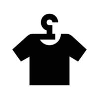 Tshirt icon on the hanger on background. Editable stroke. Clothes hanger. graphics vector