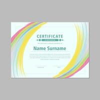 modern bussines certificate colorful abstract waves vector