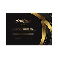 Fancy gold appreciation certificate design vector