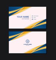 Modern wave abstract business card with colorful color vector