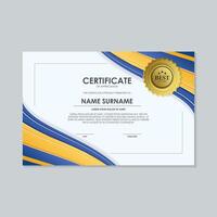 Elegant abstract design award certificate vector
