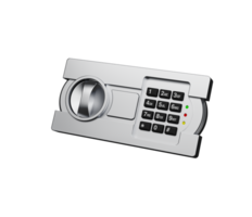 Digital Safe with A Combination Lock And Circular Handle png