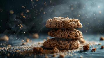 Tasty healthy cookies, dessert food photo, art photo