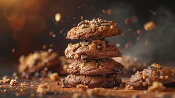 Tasty healthy cookies, dessert food photo, realistic photo