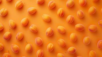 Top view summer fruits background, healthy food photo, orange background photo