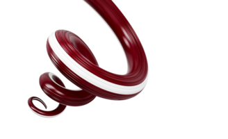 3d Flag of Latvia 3d Spiral Glossy Ribbon Flag Of Latvia On White Background 3d Illustration png
