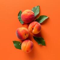 Top view summer fruits background, healthy food photo, nature photo