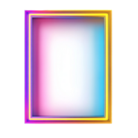Gradient Frame on Transparent Background png